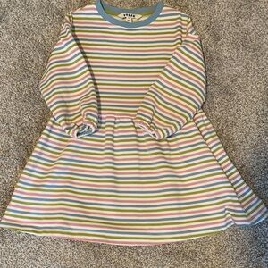 Mini Boden Multicolor Striped Kids Dress